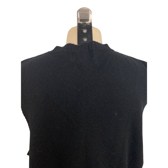 Vintage Club Room By Charter Club Woolmark Lambswool Black Sleeveless Sweater - Picture 8 of 10